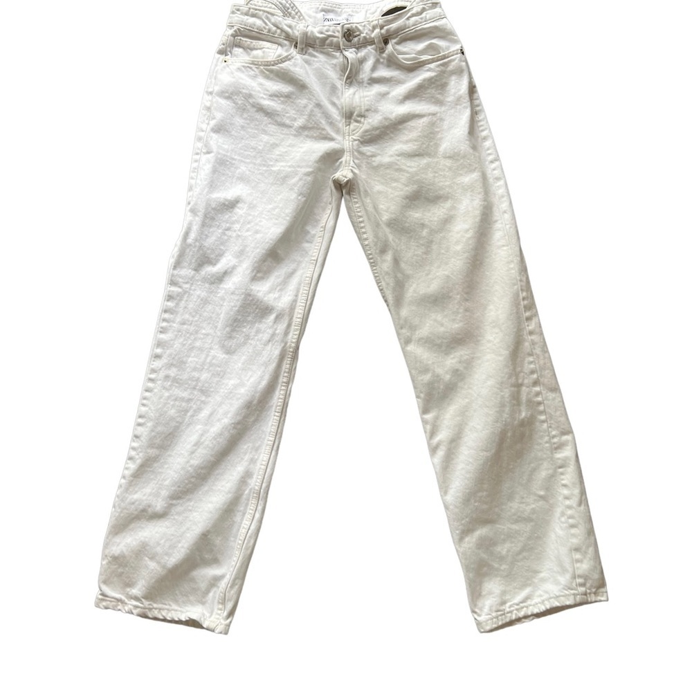 Zara LOW-RISE BAGGY JEANS White Size 34/6 - Picture 11 of 14
